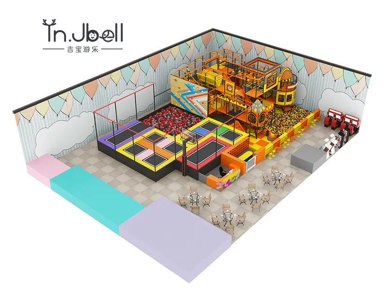 Combined with Indoor Playground Trampoline for Gym